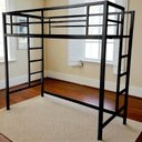 Ver imagem 1 de Beliche Solteiro Somente Parte de Cima Aço Ferro Metal Robusto Cor Preto Estilo Industrial Be-05