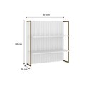 Ver imagem 2 de Aéreo Ripado Mdf Branco com Prateleiras e Tubo Ouro Velho Carraro