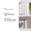 Ver imagem 4 de Aéreo Ripado Mdf Branco com Prateleiras e Tubo Ouro Velho Carraro