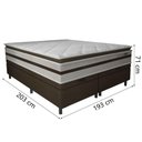 Ver imagem 4 de Cama Box Baú Casal King Gazin Colchão Molas Ensacadas Pillow Top Love Story 193x203x71cm Branco/