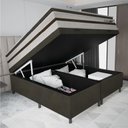 Ver imagem 5 de Cama Box Baú Casal King Gazin Colchão Molas Ensacadas Pillow Top Love Story 193x203x71cm Branco/