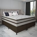 Ver imagem 6 de Cama Box Baú Casal King Gazin Colchão Molas Ensacadas Pillow Top Love Story 193x203x71cm Branco/