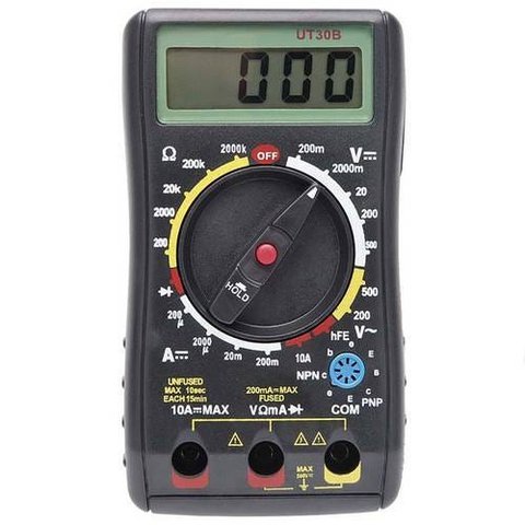 Multímetro Digital Ut-30b Preto - Genérico