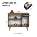 Ver imagem 3 de Buffet Aparador 105cm 3 Portas e 1 Gaveta Madesa