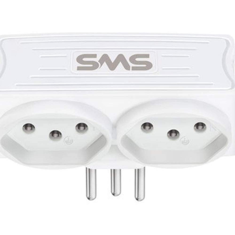 Carregador SMS 2 USB + 2 tomadas branco - 62333 - 5