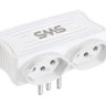 Carregador SMS 2 USB + 2 tomadas branco - 62333 - 1