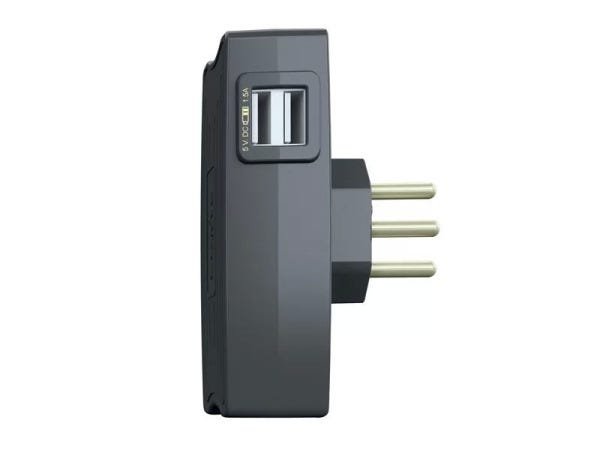 Acessorios Sms 62332 Carregador 2 USB + 2 Tomadas Preto - 3