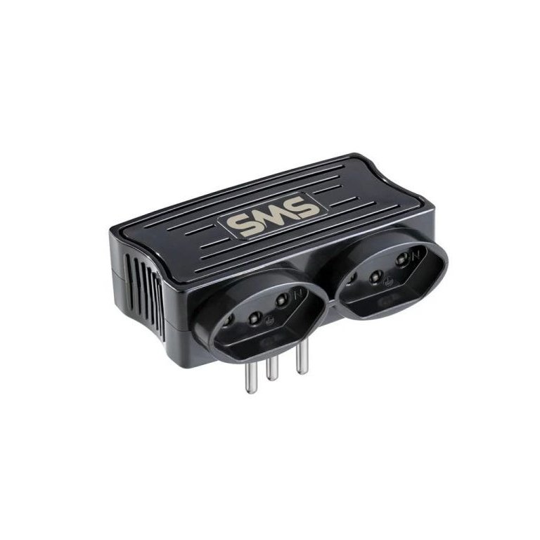 Acessorios Sms 62332 Carregador 2 USB + 2 Tomadas Preto