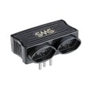 Ver imagem 1 de Acessorios Sms 62332 Carregador 2 USB + 2 Tomadas Preto