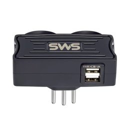 Acessorios Sms 62332 Carregador 2 USB + 2 Tomadas Preto - 2