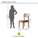 Ver imagem 4 de Conjunto Sala de Jantar 4 Lugares Redonda Tampo de Vidro 135cm Mesa e Cadeira Ana Marrom/Cinamomo/Off White/Bege