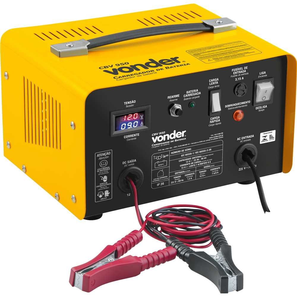 Carregador de Bateria 220v Cbv950 Amarelo Vonder