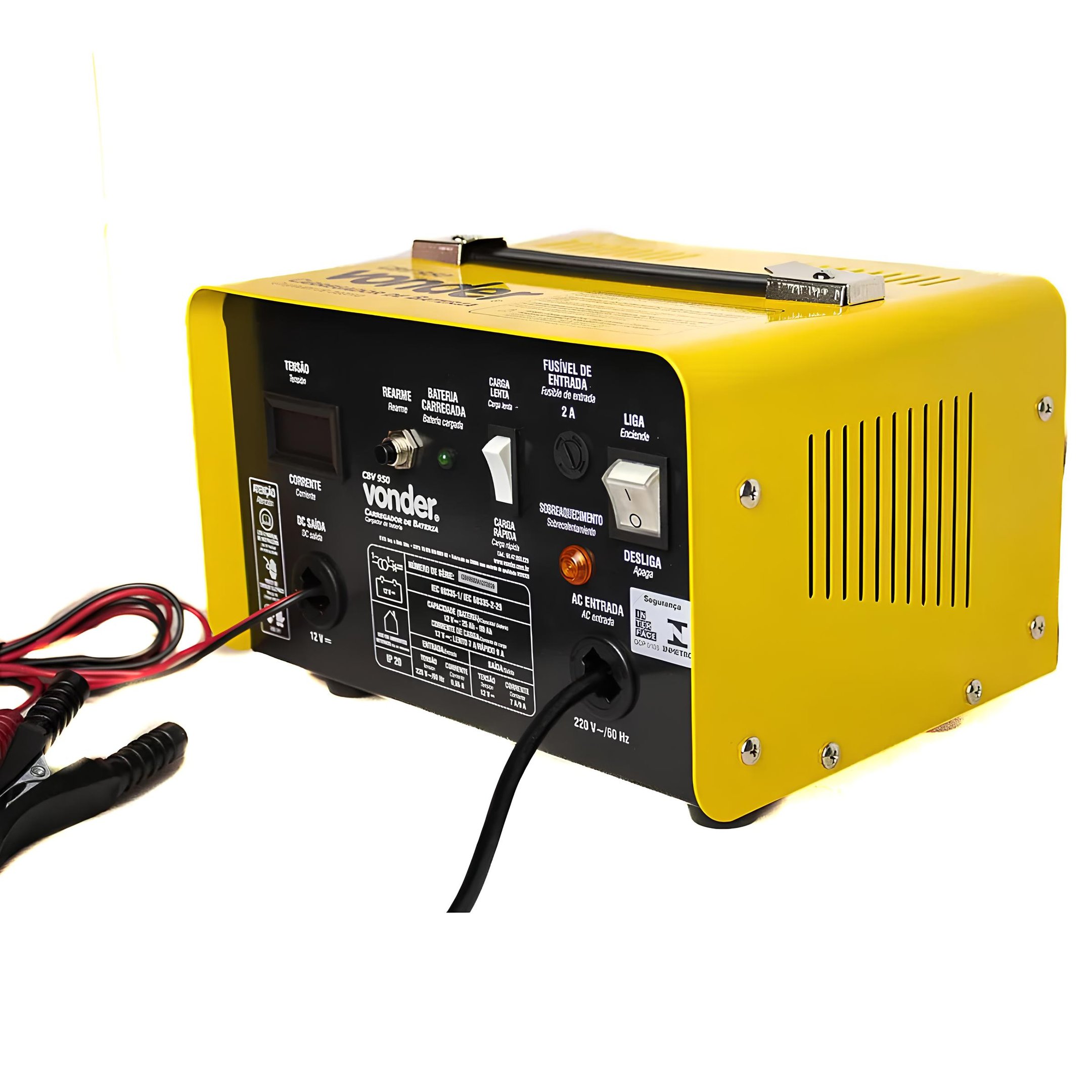 Carregador de Bateria 220v Cbv950 Amarelo Vonder - 5