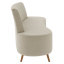 Ver imagem 6 de Sofá 2 Lugares para Sala Living 160cm Pés Palito Tamar K04 Veludo Bege - Mpozenato
