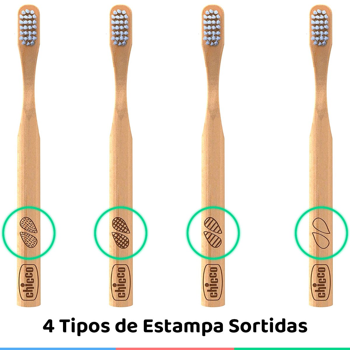 Escova Dental Infantil Bebê +3A De Bambu Cerdas Macias Biodegradável Ecológica Chicco - 4