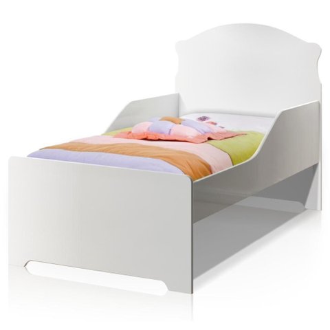 Mini Cama Infantil com Guarda Branco Premium