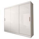 Ver imagem 3 de Guarda-roupa Casal Columbia 3 Portas 2 Gavetas 100% Mdf Branco - Panorama Móveis
