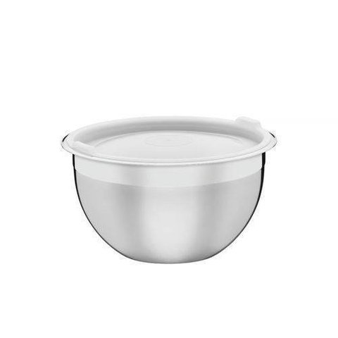 Recipiente para Preparar e Servir Aço Inox com Tampa Plástica 24cm - Cucina - Tramontina