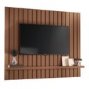 Ver imagem 1 de Painel Tv 60 Pol 160cm Suspenso Ripado Like H01 Castanho - Mpozenato