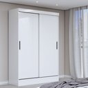 Ver imagem 1 de Guarda-roupa Solteiro Saturno 2 Portas 2 Gavetas Branco - Panorama Móveis