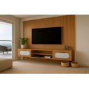 Ver imagem 1 de Painel para Tv 55 Polegadas Ripado Rack Incluso Todo em Mdf:nature