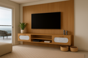 Ver imagem 1 de Painel para Tv 55 Polegadas Ripado Rack Incluso Todo em Mdf:nature