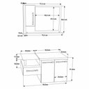 Ver imagem 3 de Gabinete para Banheiro com Espelheira Legno 830 sem Cuba Branco Chess C-nogal