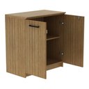 Ver imagem 3 de Balcão de Escritório 2 Portas com Chave 70cm Multimóveis Cr25344 Amêndoa