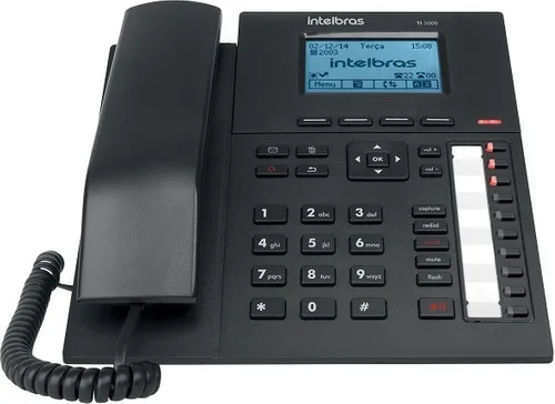 Telefone Terminal Inteligente Digital Para Linha Impacta TI 5000 PABX Intelbras Preto - 1