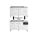 Ver imagem 4 de Balcão Gabinete para Pia Gabriela sem Tampo 150cm 4 Portas 1 Gaveta - AJL Móveis