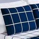 Ver imagem 3 de Jogo Cama Lençol King 200 Fios 4 Peças Azul Marinho