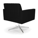 Ver imagem 5 de Kit 2 Poltronas Giratória Viena Gomada Linho Preto A79 Base Cromada - D’Rossi