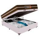 Ver imagem 7 de Cama Box Baú Casal Bipartido Sintético + Colchão Molas Ensacadas Texas Prime Colchões