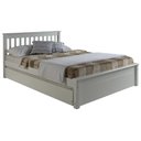 Ver imagem 2 de Conjunto Cama Casal Inglesa com Cama Auxiliar em Madeira Maciça Mv Outlet Branco