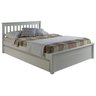 Conjunto Cama Casal Inglesa com Cama Auxiliar em Madeira Maciça Mv Outlet Branco - 2