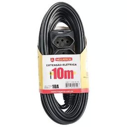 Extensao Cabo Pp Plano 3x0,75 10 Metros Pt 59 - 1