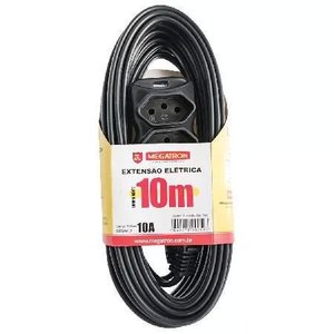 Extensao Cabo Pp Plano 3x0,75 10 Metros Pt 59