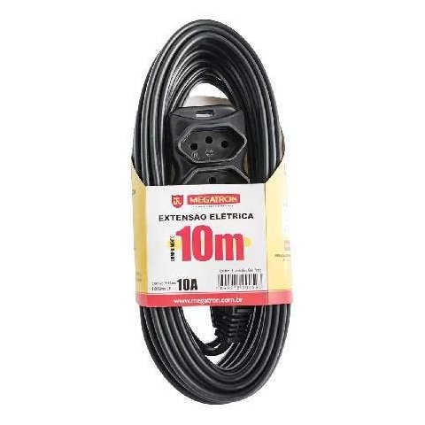 Extensao Cabo Pp Plano 3x0,75 10 Metros Pt 59