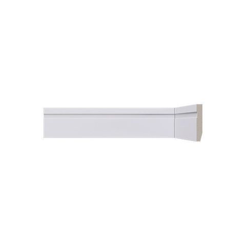 Rodapé de Poliestireno Lev52 Branco 05cm Santa Luzia