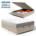 Ver imagem 2 de Cama Box Baú com Colchão de Espuma D45 Pillow Top Ortopédico Domo Casal 138cm