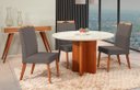 Ver imagem 1 de Mesa de jantar + 4 cadeiras Milão Tampo Redondo 120 cm A 10