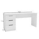 Ver imagem 4 de Mesa para Escritório Madri 3 Gavetas Branco - Politorno