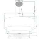 Ver imagem 2 de Lustre Pendente Triplo Cilíndrico Md-4148 Cúpulas Tecido 60x50x40cm Rustico Bege - Bivolt