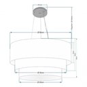 Ver imagem 4 de Lustre Pendente Triplo Cilíndrico Md-4148 Cúpulas Tecido 60x50x40cm Rustico Bege - Bivolt