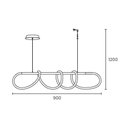 Ver imagem 3 de Lustre Pendente Taschibra Zurique Led Bivolt Dourado 3000k Luz Amarela 15051077