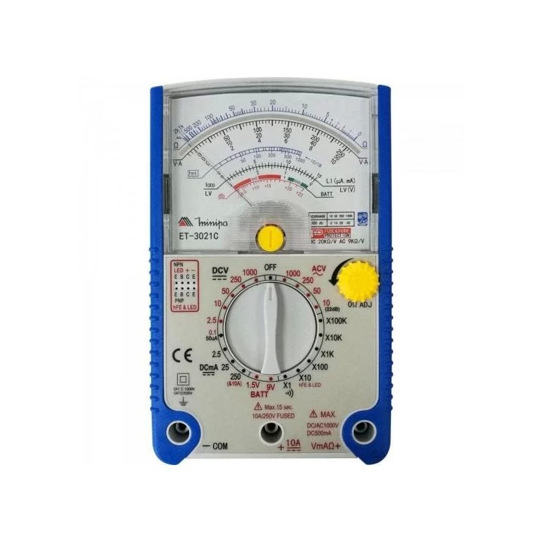 Multimetro Analogico Et-3021c Azul Minipa