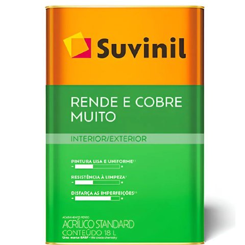 Tinta Acrílica 18 Litros Rende Cobre Muito Rio Paine - 50842717 - Suvinil Tinta Acrilica 18 Litros R