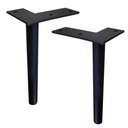 Ver imagem 1 de Kit 4 Pés de Metal L 18cm Lateral Champagne Preto Fosco Multiuso Armário Sofá Cama Casa Cozinha