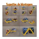 Ver imagem 7 de Prateleira Porta Livros Suporte Estante Nicho Decorativo Parede 2 peças Amarelo Laca