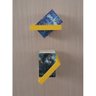 Prateleira Porta Livros Suporte Estante Nicho Decorativo Parede 2 peças Amarelo Laca - 3